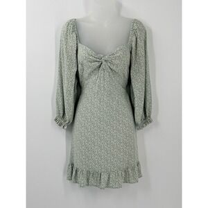 Hollister floral Dress Womens sz M Puff Sleeve coquette milkmaid Cottagecore